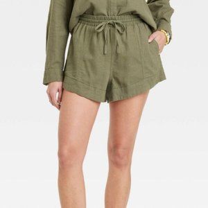 Universal Thread Green Linen Shorts